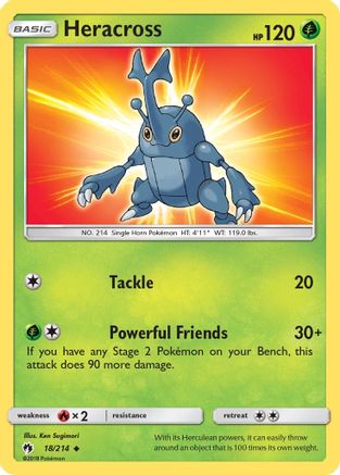 Heracross 18/214 - SM Lost Thunder Reverse Holofoil