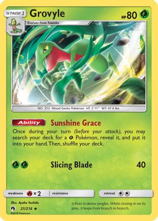 Grovyle 21/214 - SM Lost Thunder