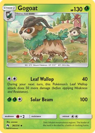 Gogoat/214 - SM Lost Thunder Reverse Holofoil