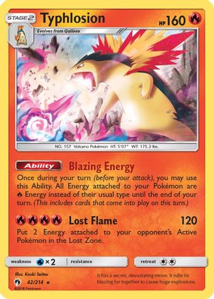 Typhlosion 42/214 - SM Lost Thunder Holofoil