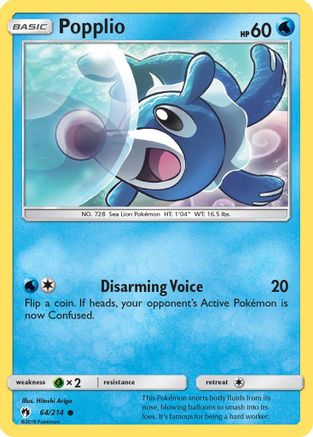 Popplio (64) 64/214 - SM Lost Thunder