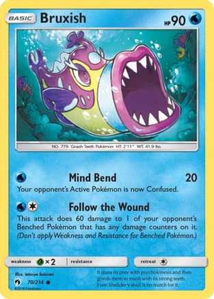 Bruxish 70/214 - SM Lost Thunder Reverse Holofoil
