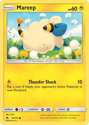 Mareep (76) 76/214 - SM Lost Thunder Reverse Holofoil