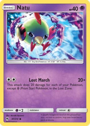 Natu 87/214 - SM Lost Thunder Reverse Holofoil