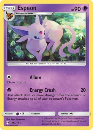 Espeon 89/214 - SM Lost Thunder Reverse Holofoil