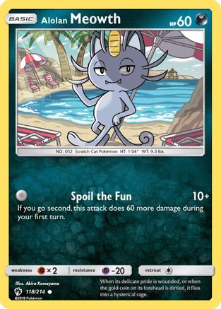 Alolan Meowth 118/214 - SM Lost Thunder