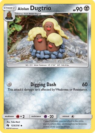 Alolan Dugtrio 123/214 - SM Lost Thunder