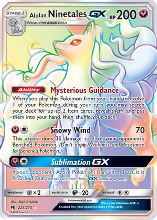 Alolan Ninetales GX (Secret)/214 - SM Lost Thunder Holofoil