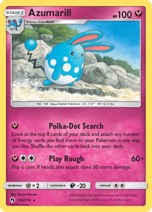 Azumarill 136/214 - SM Lost Thunder