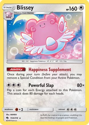 Blissey 153/214 - SM Lost Thunder Reverse Holofoil