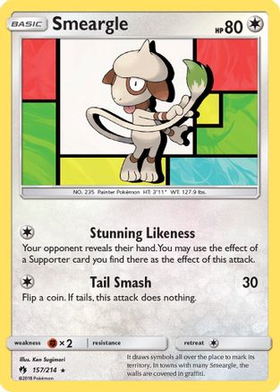 Smeargle 157/214 - SM Lost Thunder