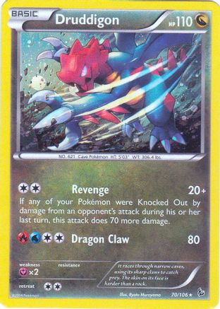 Druddigon - 70/106(Cosmos Holo) - Blister Exclusives Holofoil