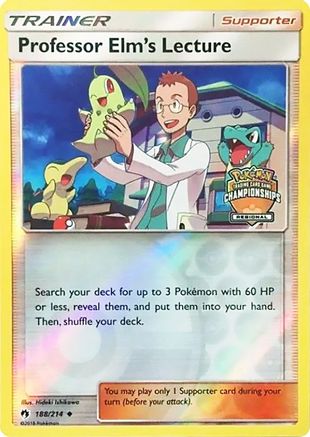 Professor Elm's Lecture - 188/214 (Regional Championships) - League & Championship Cards Reverse Holofoil