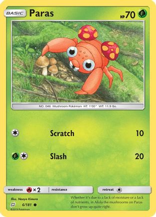 Paras 6/181 - SM Team Up Reverse Holofoil