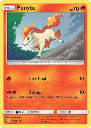 Ponyta 17/181 - SM Team Up Reverse Holofoil