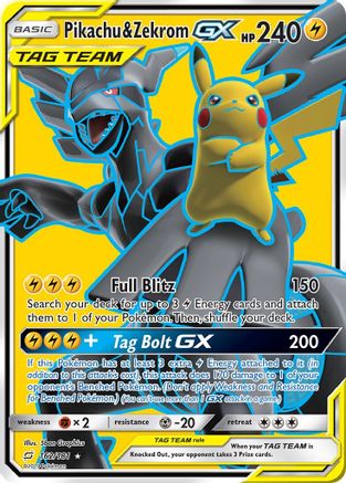 Pikachu & Zekrom GX (Full Art)/181 - SM Team Up Holofoil