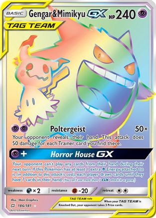 Gengar & Mimikyu GX (Secret)/181 - SM Team Up Holofoil
