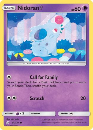 Nidoran F 54/181 - SM Team Up Reverse Holofoil