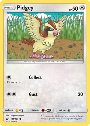 Pidgey (121) 121/181 - SM Team Up Reverse Holofoil