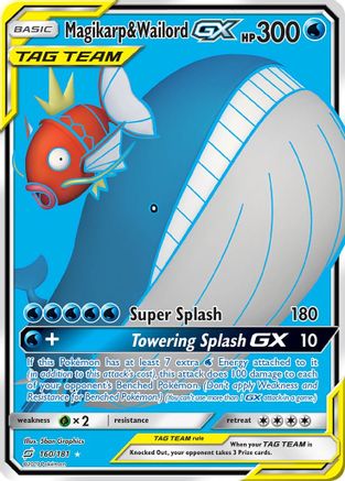 Magikarp & Wailord GX (Full Art)/181 - SM Team Up Holofoil