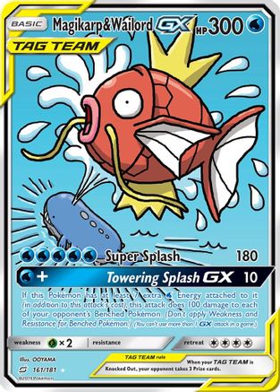 Magikarp & Wailord GX (Alternate Full Art)/181 - SM Team Up Holofoil
