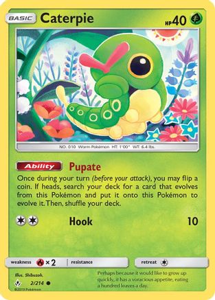 Caterpie 2/214 - SM Unbroken Bonds Reverse Holofoil