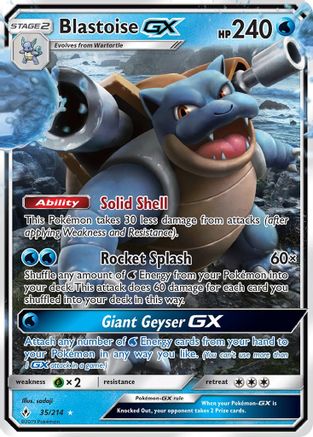 Blastoise GX 35/214 - SM Unbroken Bonds Holofoil
