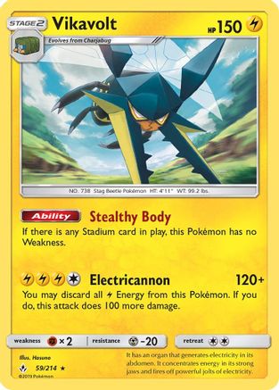 Vikavolt 59/214 - SM Unbroken Bonds Reverse Holofoil