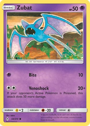 Zubat 64/214 - SM Unbroken Bonds