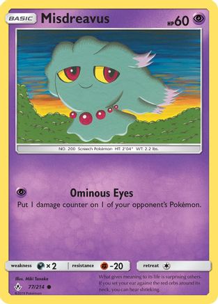 Misdreavus 77/214 - SM Unbroken Bonds