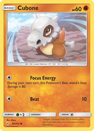 Cubone 90/214 - SM Unbroken Bonds