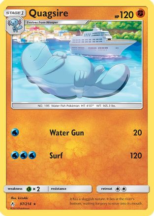 Quagsire 97/214 - SM Unbroken Bonds Reverse Holofoil