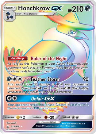 Honchkrow GX (Secret)/214 - SM Unbroken Bonds Holofoil