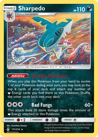 Sharpedo 111/214 - SM Unbroken Bonds
