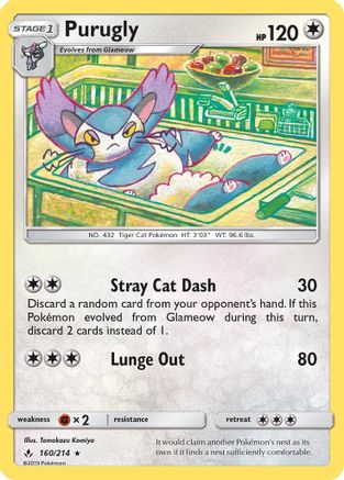Purugly 160/214 - SM Unbroken Bonds