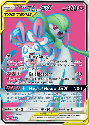 Gardevoir & Sylveon GX (204) (Full Art)/214 - SM Unbroken Bonds Holofoil
