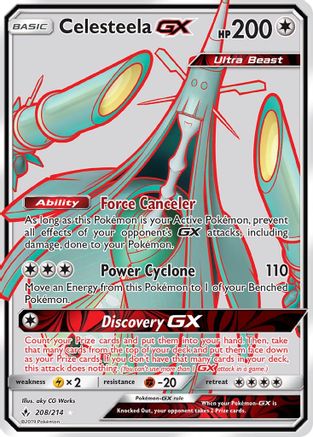 Celesteela GX (Full Art)/214 - SM Unbroken Bonds Holofoil