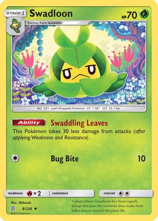 Swadloon 8/236 - SM Unified Minds Reverse Holofoil