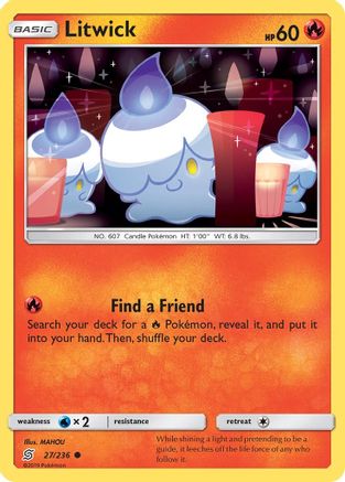 Litwick (27) 27/236 - SM Unified Minds Reverse Holofoil