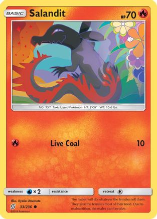Salandit (33) 33/236 - SM Unified Minds Reverse Holofoil