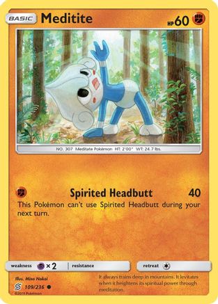 Meditite 109/236 - SM Unified Minds Reverse Holofoil