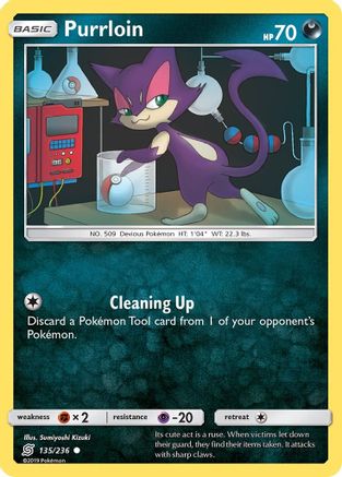 Purrloin 135/236 - SM Unified Minds Reverse Holofoil