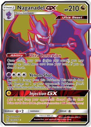 Naganadel GX (Full Art)/236 - SM Unified Minds Holofoil