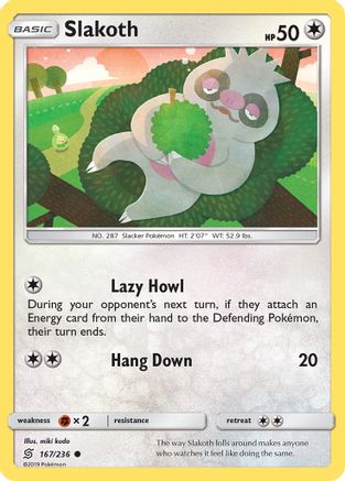 Slakoth (167) 167/236 - SM Unified Minds Reverse Holofoil