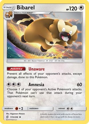 Bibarel/236 - SM Unified Minds Reverse Holofoil