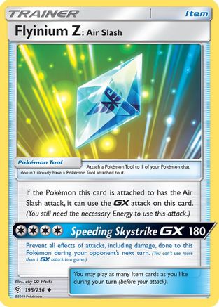 Flyinium Z: Air Slash/236 - SM Unified Minds Reverse Holofoil