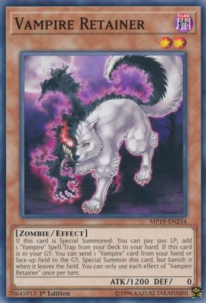 Vampire Retainer (MP19-EN234) - 2019 Gold Sarcophagus Tin Mega Pack 1st Edition