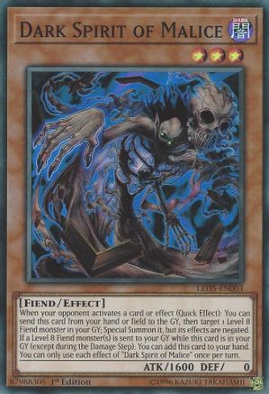 Dark Spirit of Malice (LED5-EN003) - Legendary Duelists: Immortal Destiny 1st Edition