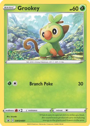 Grookey - SWSH001/307 - SWSH Sword & Shield Promo Cards Holofoil