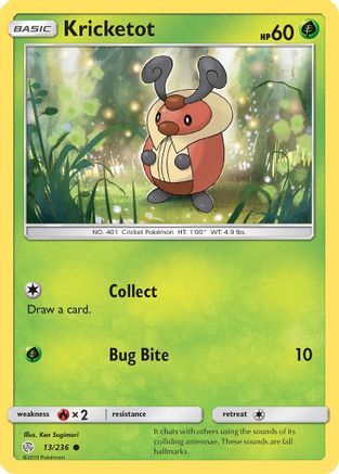 Kricketot 13/236 - SM Cosmic Eclipse Reverse Holofoil